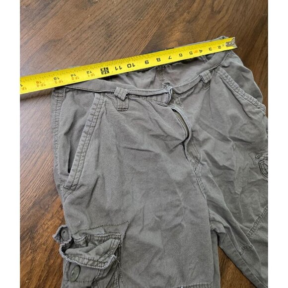 Mens RP Active Cargo Shorts Size 34 Olive Green With Pockets & Belt Loops Cotton - Picture 9 of 12